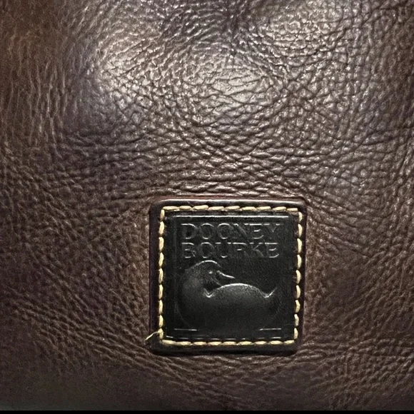 Dooney & Bourke Florentine Large Leather Satchel Dark Brown - Picture 15 of 15